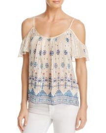 Joie Adorlee Cold-Shoulder Silk Blend Top - 100  Exclusive at Bloomingdales